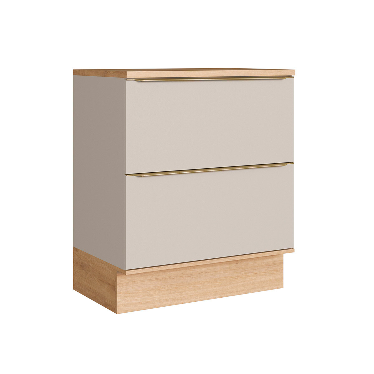 Bajo Mesada Everest Con 2 Cajones 0,80 M Color: Carvalho/panna 