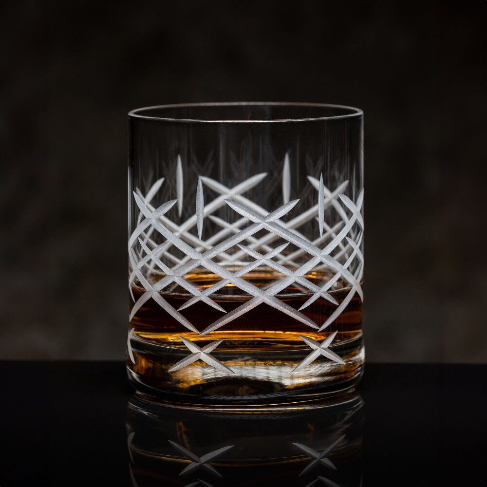 SET 6 VASOS WHISKY CRISTAL TRANSPARENTE NEW YORK 320ML