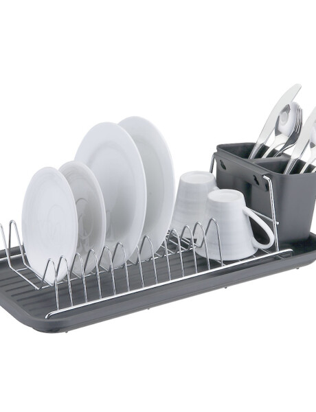 ESCURRIDOR A.CROM. C/BANDEJA Y CUB. GRIS. 44X24X12CM ESCURRIDOR A.CROM. C/BANDEJA Y CUB. GRIS. 44X24X12CM