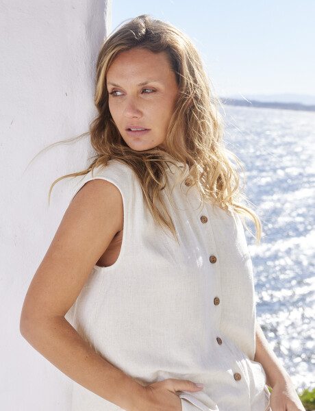 CAMISA DE LINO Beige