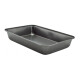 Asadera honda antiadherente rectangular 30x20x4 cm GRIS
