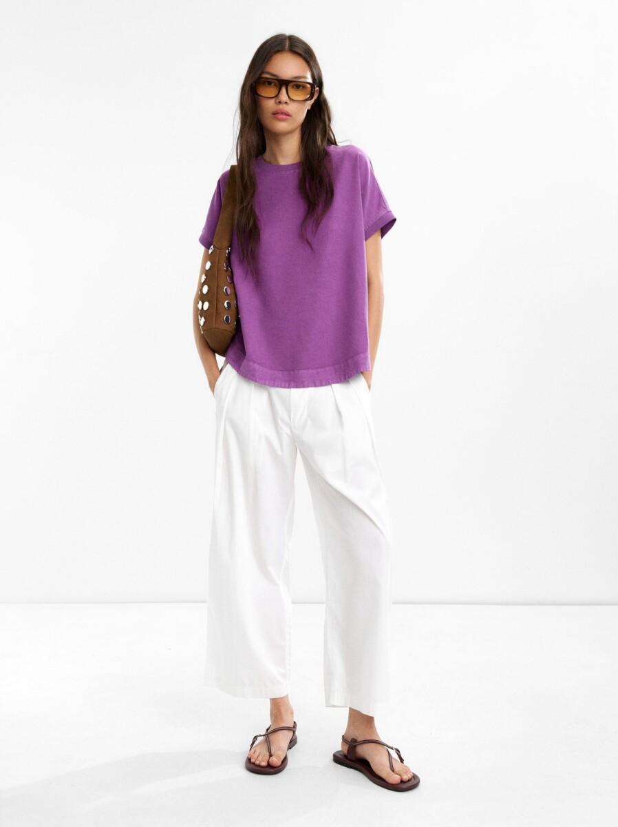 Camiseta 100 % Lyocell - violeta 