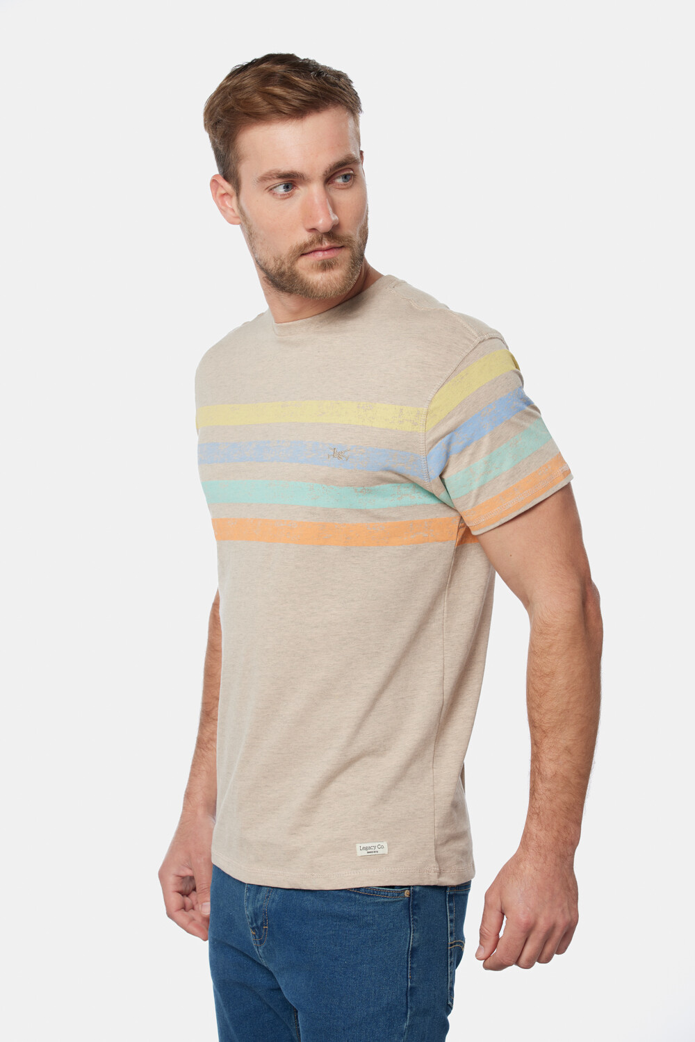 REMERA RAYADA Beige