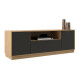 Rack Tv 75 Pulgadas Living Modular Nogal / Grafito Marrón