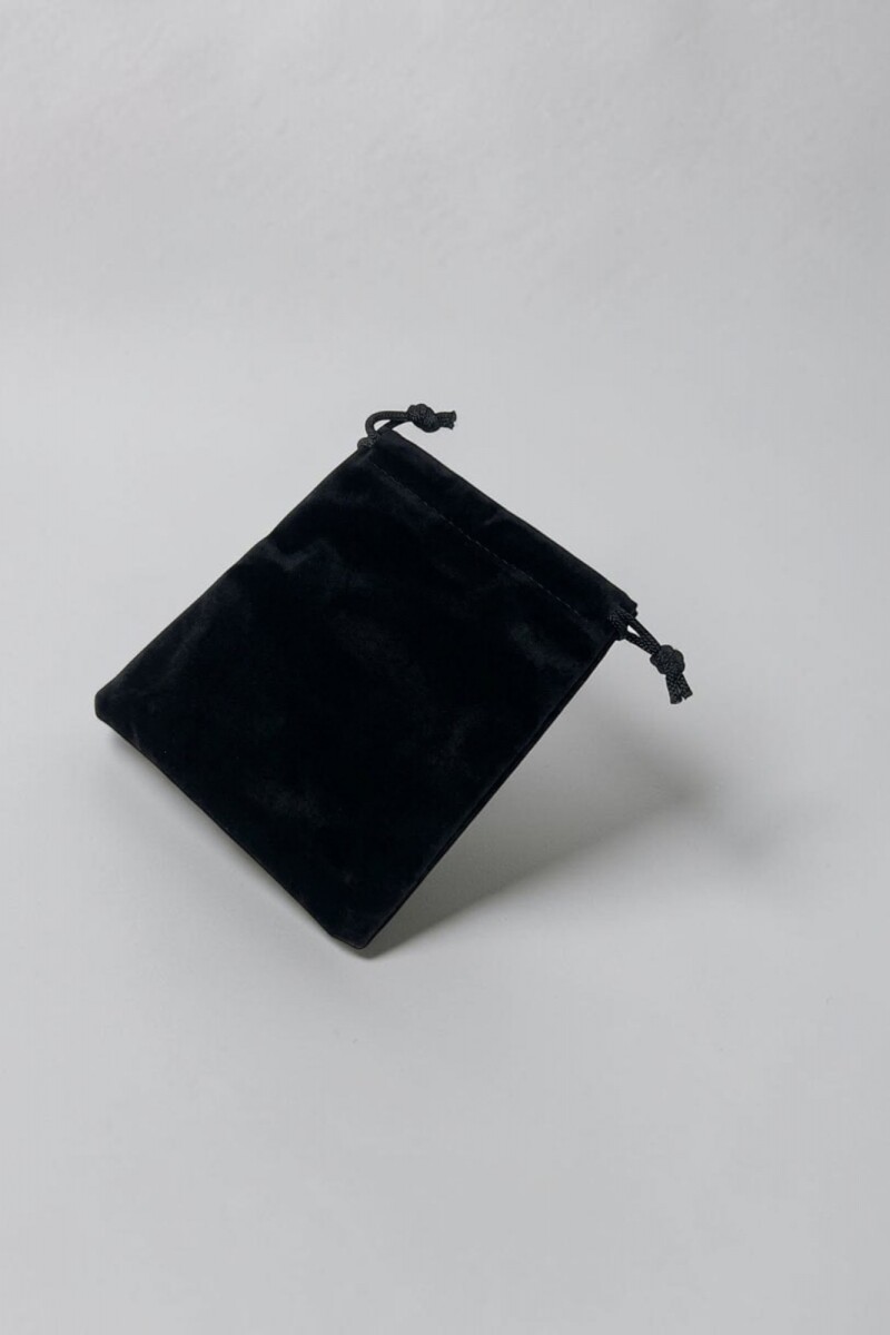 BOLSA DE GAMUZA 10X8 CM - NEGRO 