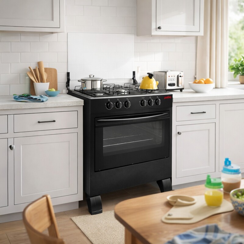 COCINA PETRA SIRIUS 5 HORNALLAS A GAS COLOR NEGRO Cocina Petra Sirius 5 Hornallas A Gas Color Negro