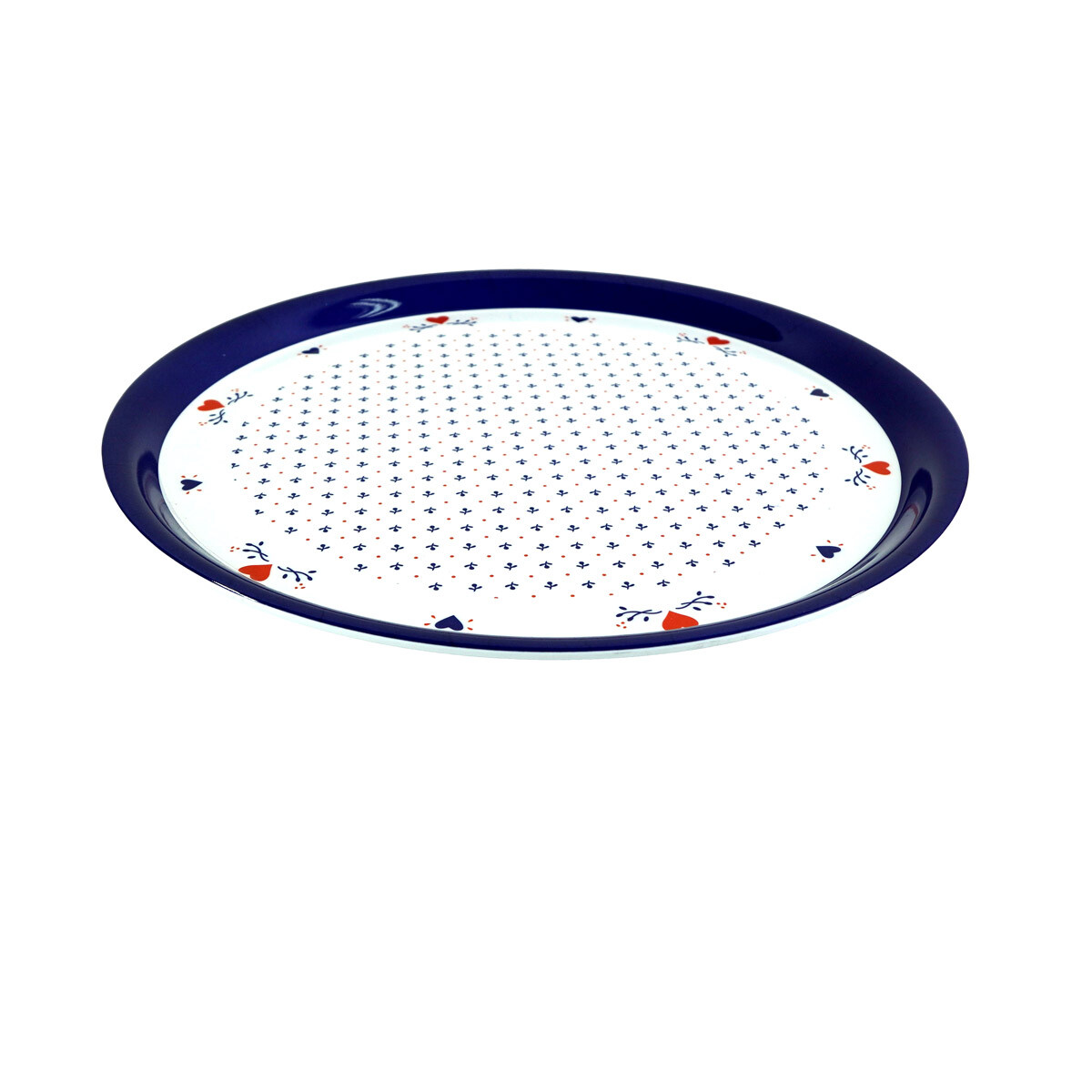 BANDEJA REDONDA MELAMINA LINEA CORAZON 40X2.1CM 