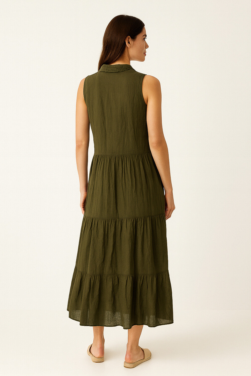 Vestido Focaria Verde Oliva Oscuro