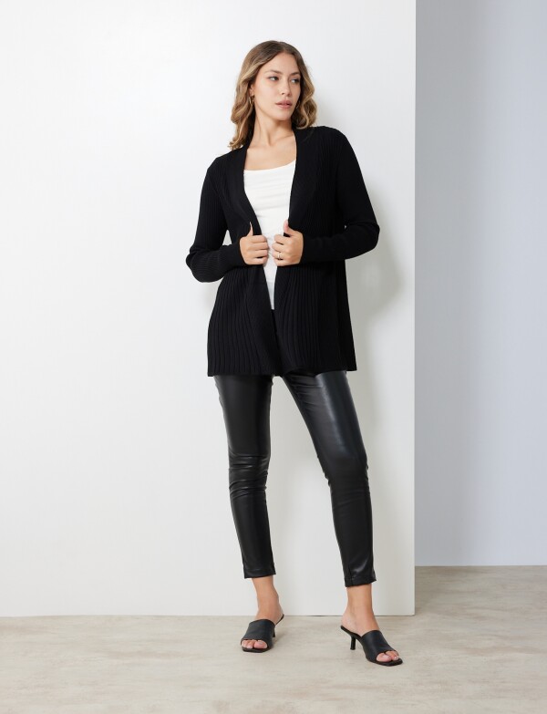 Cardigan Rib NEGRO