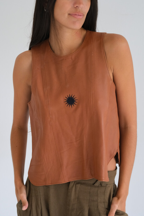Sun Suede Vest Camel