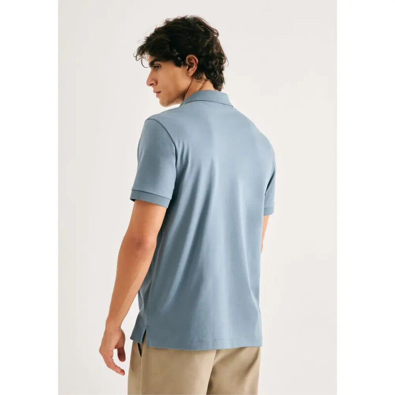 CAMISA POLO MM MASC AZUL MEDIO