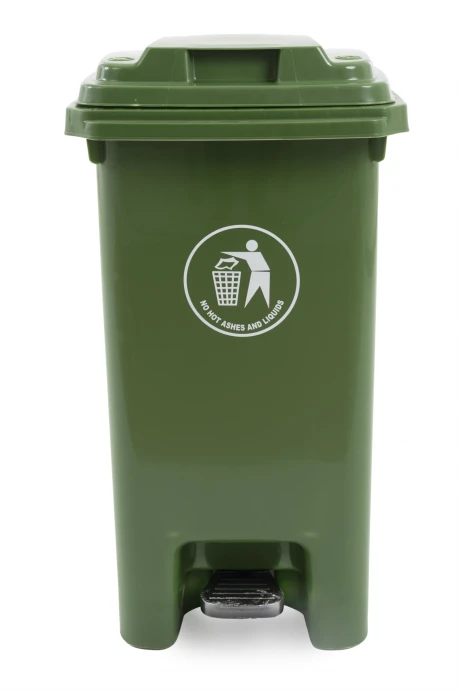 Contenedor De Residuos Con Pedal En Color Verde - 80 Litros Contenedor De Residuos Con Pedal En Color Verde - 80 Litros