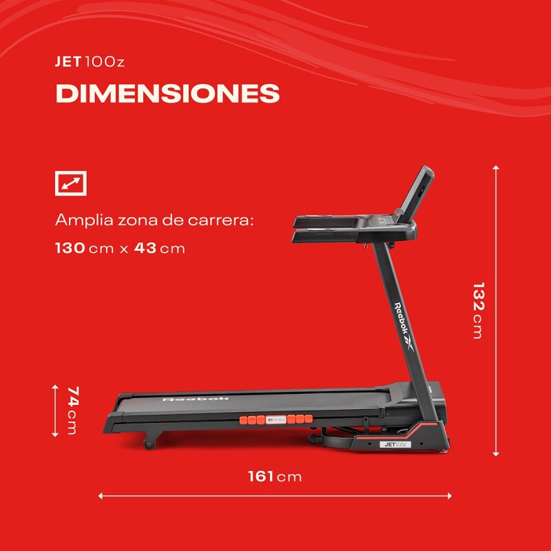 Caminador Eléctrico Plegable Reebok Jet 100Z 2Hp 18 Km/H Caminador Eléctrico Plegable Reebok Jet 100z 2hp 18 Km/h