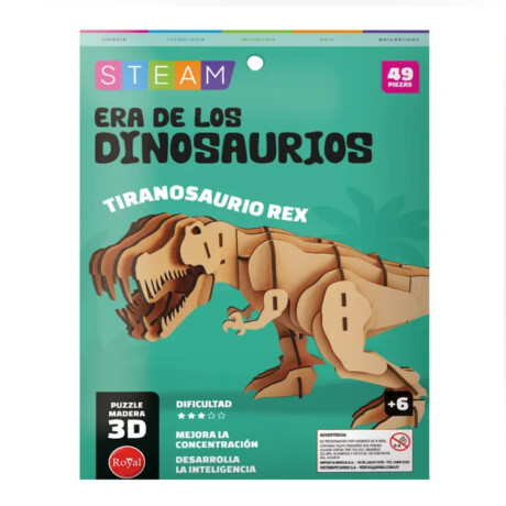 Puzzle de Madera 3D Royal Dinosaurio Tiranosaurio 001