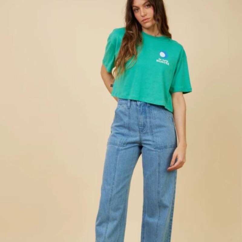 Remera Dama M/C C/Estam. Rusty Aqua