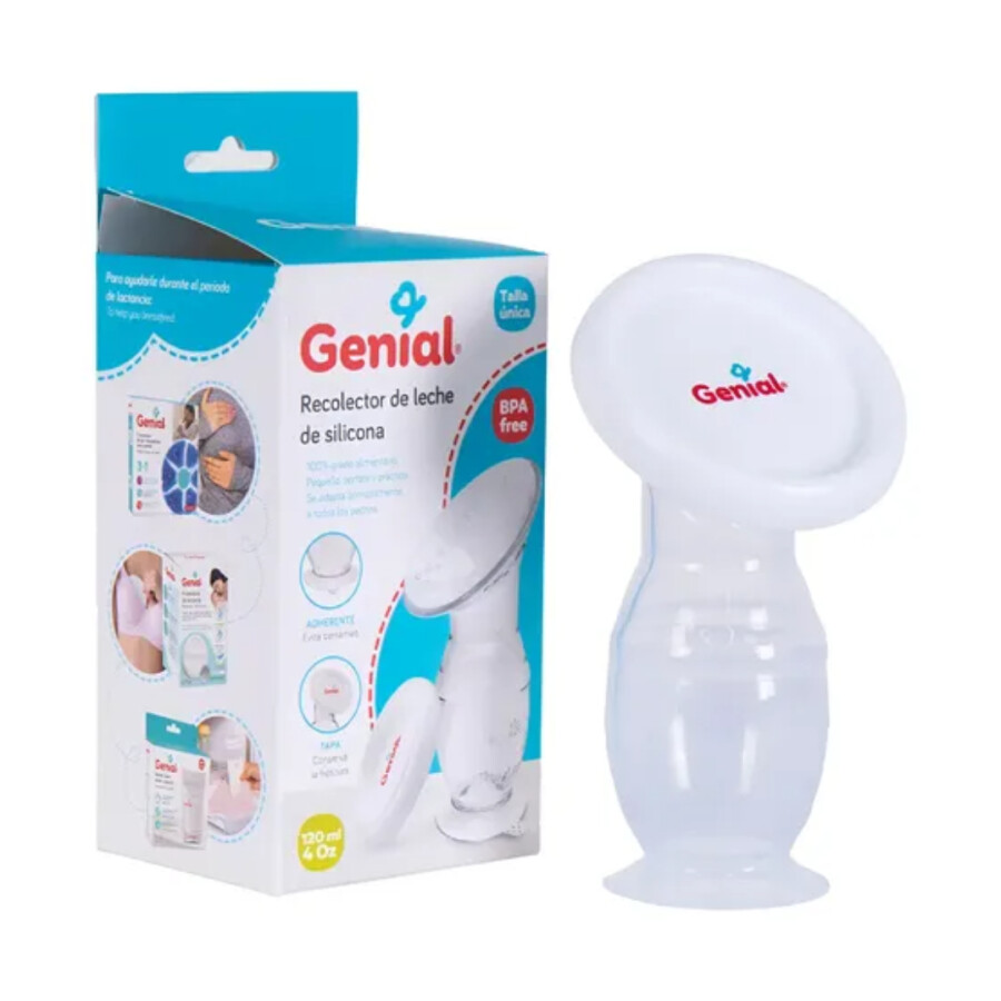 Recolector y Extractor de Leche Materna de Silicona 120 ml - Genial Recolector y Extractor de Leche Materna de Silicona 120 ml - Genial
