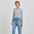 BLUSA ML FEM CINZA MESCLA