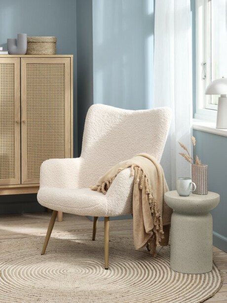 Sillón HUNDESTED 1 cuerpo tela felpa crudo Sillón HUNDESTED 1 cuerpo tela felpa crudo