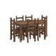 JGO. COMEDOR CORONA TORNEADO 6 SILLAS MESA CERA JGO. COMEDOR CORONA TORNEADO 6 SILLAS MESA CERA