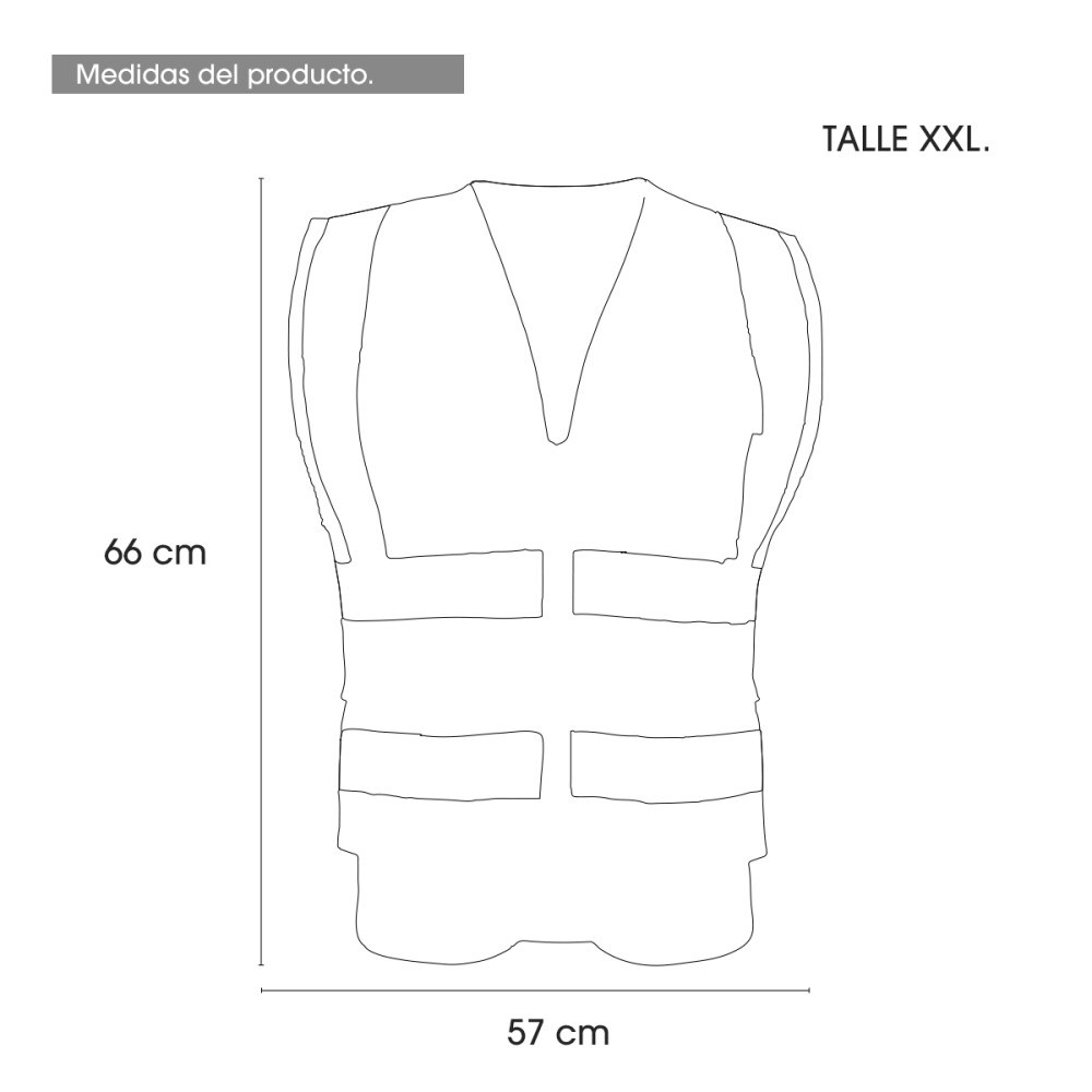 Chaleco Reflectivo Moto Reglamentario Fluo Seguridad Talle XXL