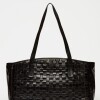 Bolso The Knit Bag en cuero graneado Negro