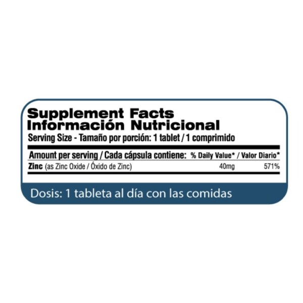 Zinc 40mg Tabletas - Qualivits Zinc 40mg Tabletas - Qualivits