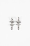 Caravanas largas metallic plateado