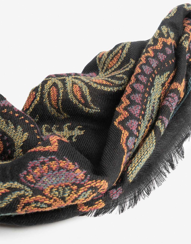 Bufandas Algodón Bulgaros Bufanda Con Dibujo Jacquard De Bulgaros - Combinacion Multicolor