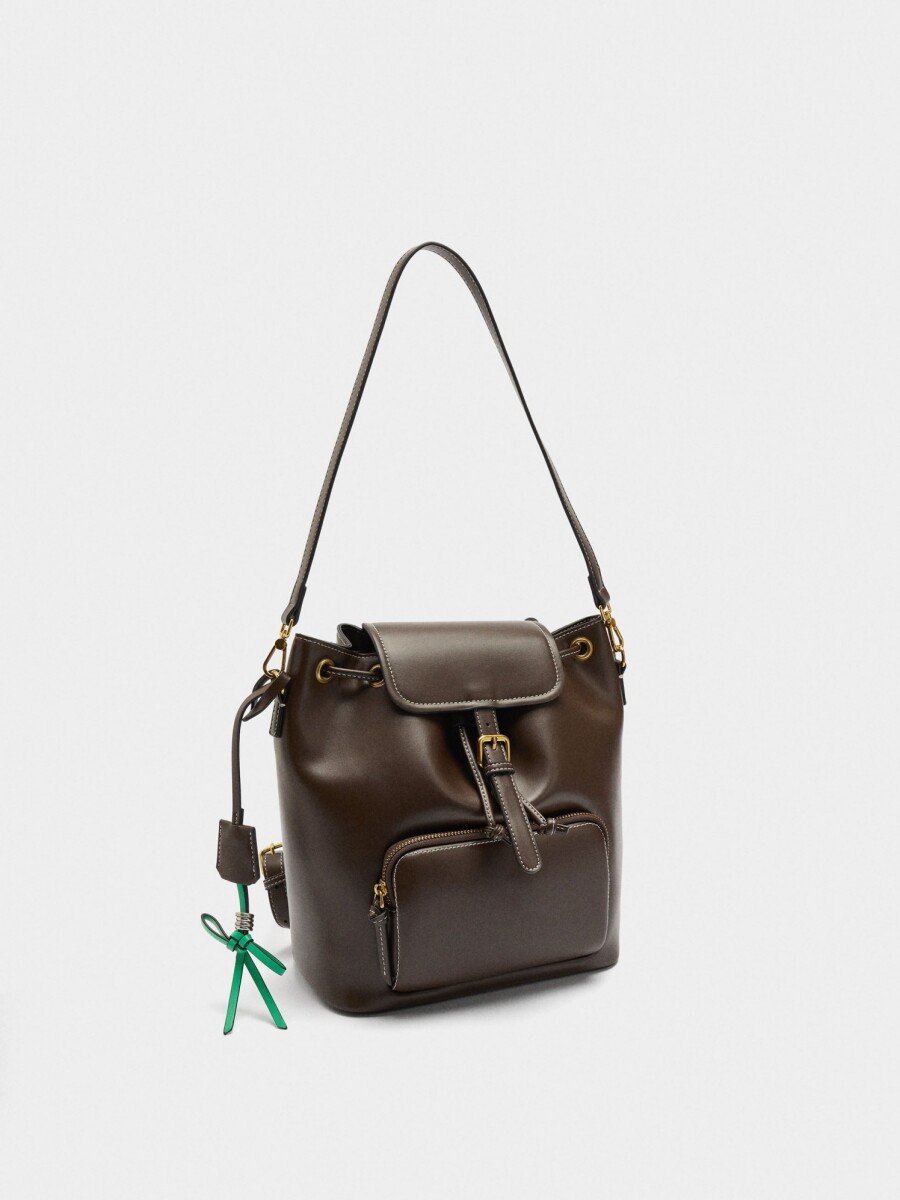 Mochila Con Alça Bandolera marron