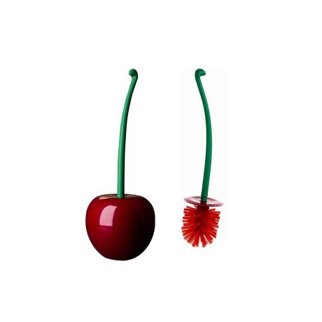 Escobilla cepillo de baño forma Cereza decorativa Rojo
