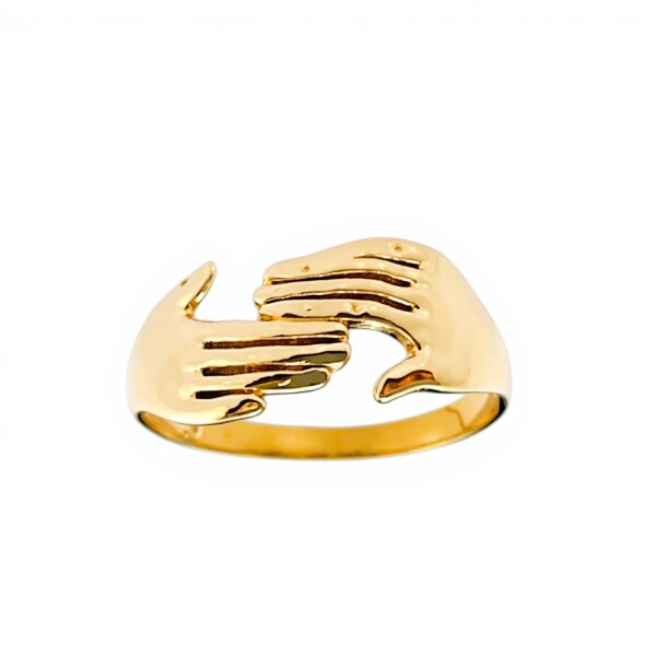 Anillo Manos-Oro bajo-Sin Piedra-AN8174 sinpiedra