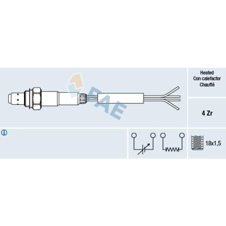 SONDAS - SONDA LAMBDA 4 CABLES - SONDAS - SONDA LAMBDA 4 CABLES -