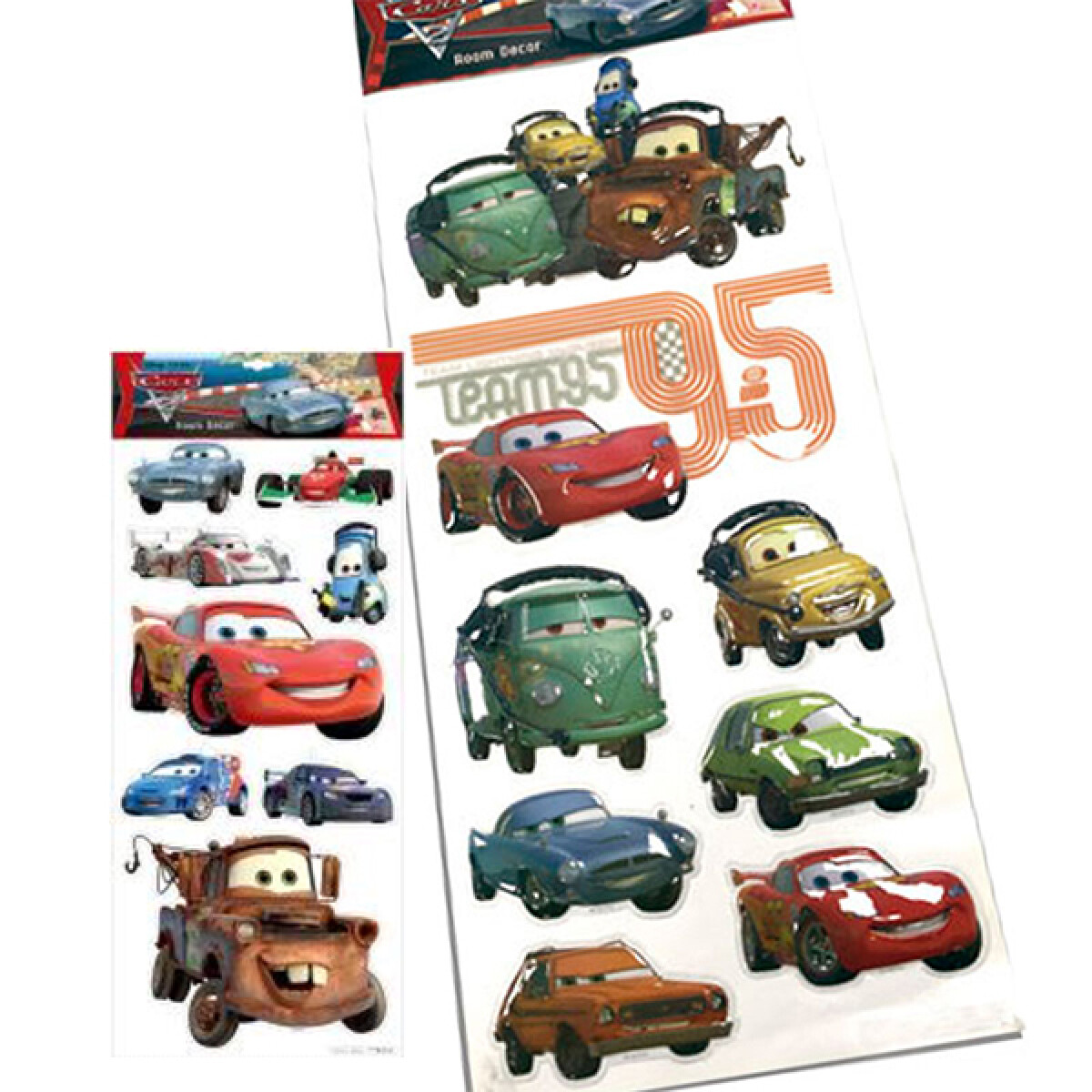 Plancha Stickers para Pared 3D Disney Cars Oficial 