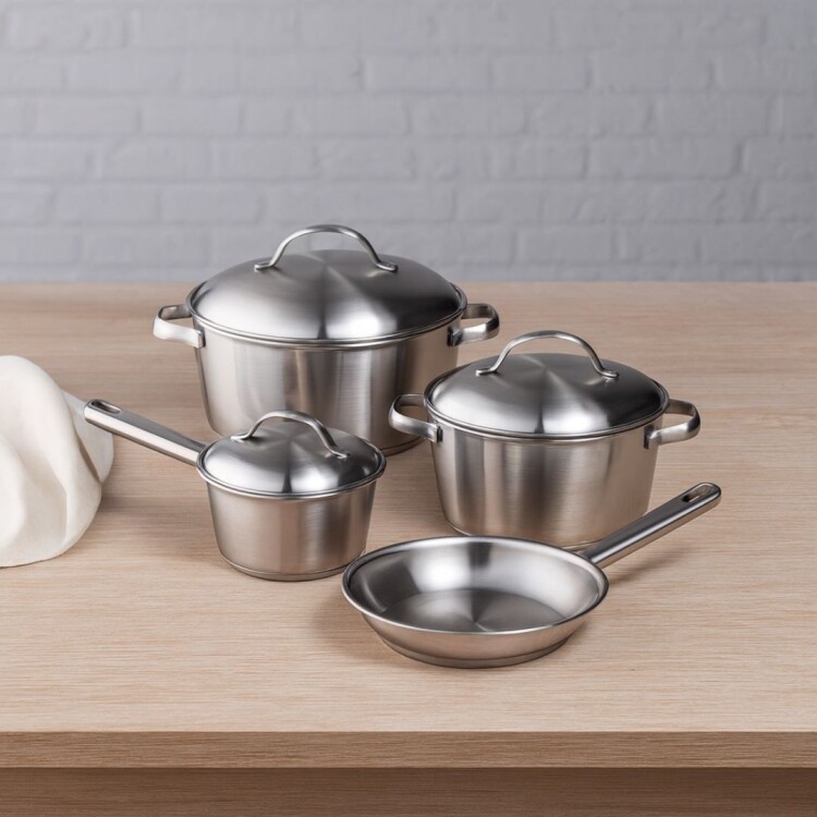 BATERIA DE COCINA TRAMONTINA ALLEGRA ACERO INOX. X 4 PZAS BATERIA DE COCINA TRAMONTINA ALLEGRA ACERO INOX. X 4 PZAS