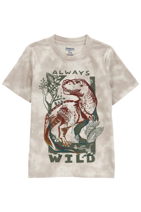 Remera de algodón, manga corta, estampa dino Remera de algodón, manga corta, estampa dino