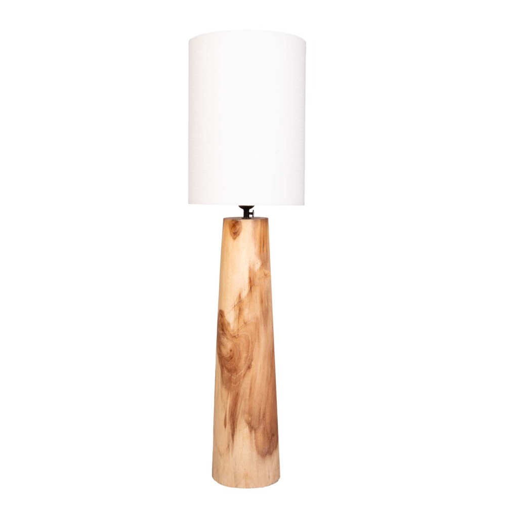 LÁMPARA DE PIE ISHA MADERA NATURAL-BEIGE NATURAL