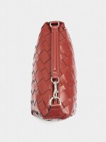Bolso De Mano Trenzado rojo