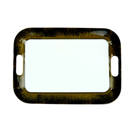 BANDEJA RECTANGULAR MELAMINA LINEA DORADA BANDEJA RECTANGULAR MELAMINA LINEA DORADA