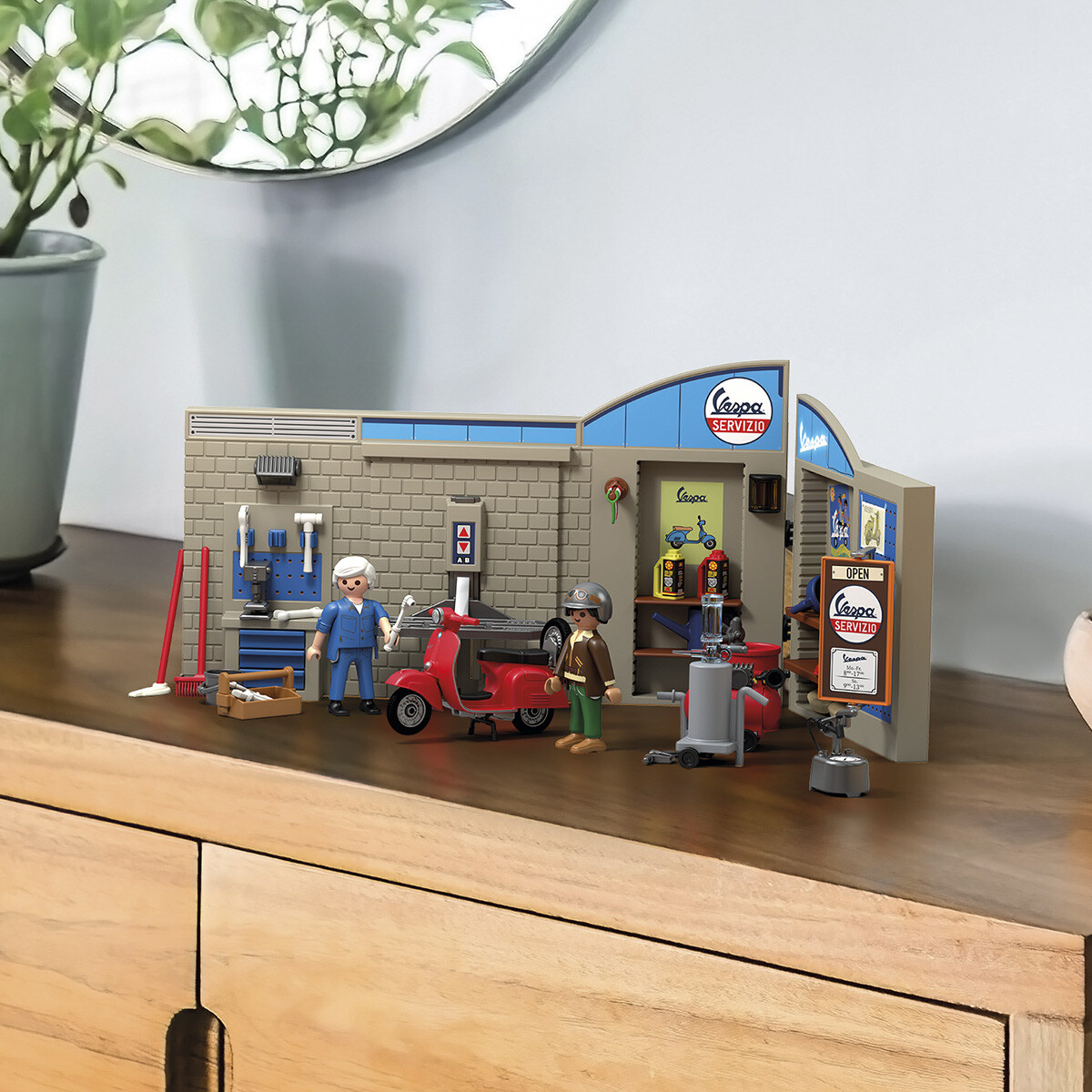 Mecánico de Vespa Años 60 Playmobil 88 Piezas 