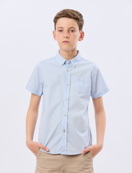 CAMISA LISA Celeste