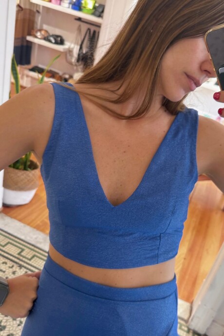 Top Galia Azul