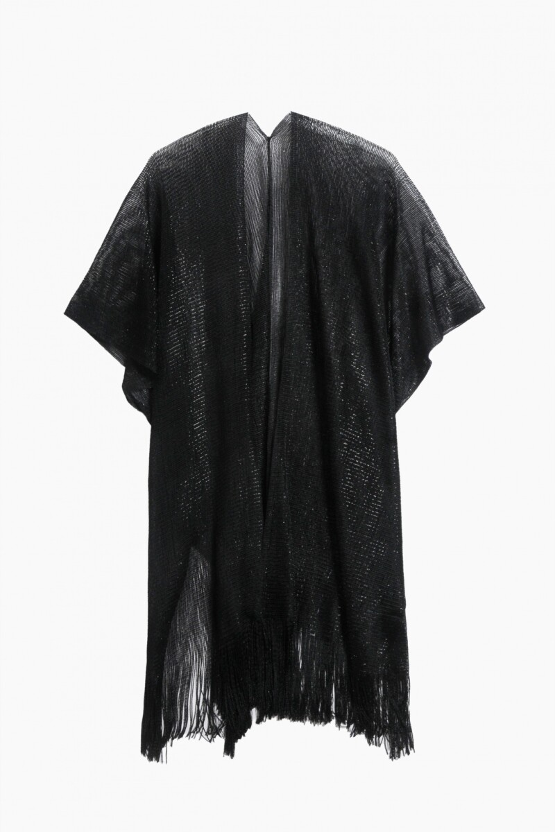 Ruana lurex party negro