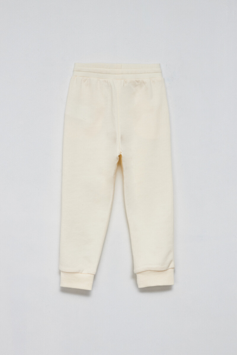 Pantalón deportivo jogger liviano Crudo
