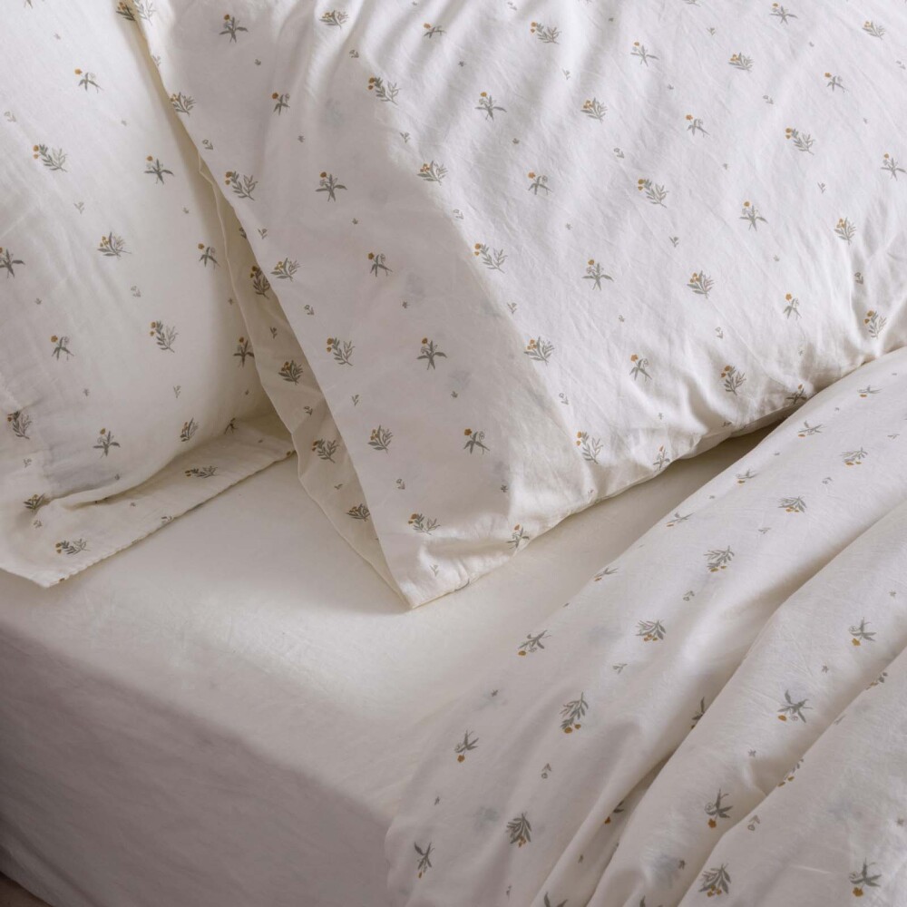 JGO SÁBANAS, 2 PLAZAS ALGODON MULTICOLOR 180H GARMENT WASHED FLOR