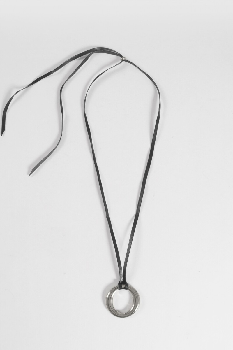 Collar cordón dije acero O plateado