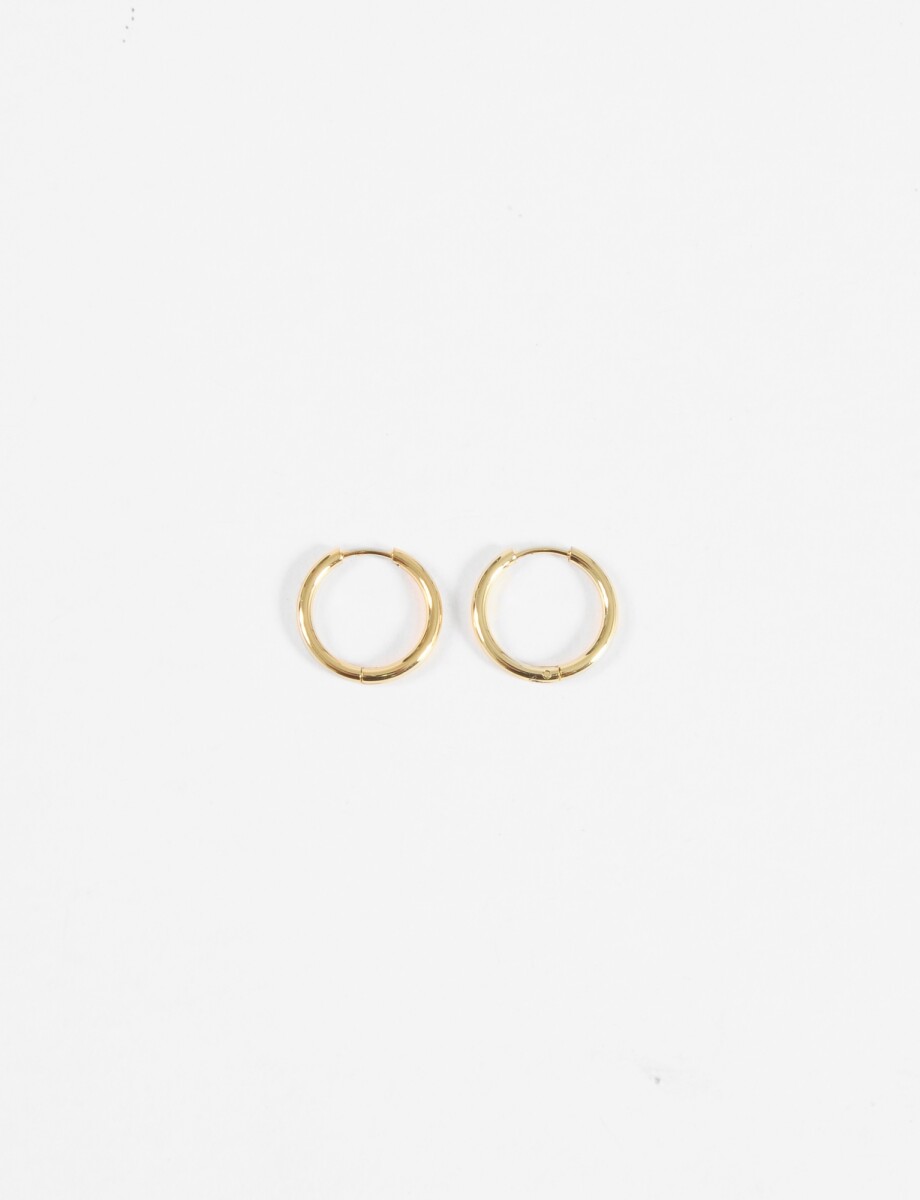 Aros acero small - dorado 