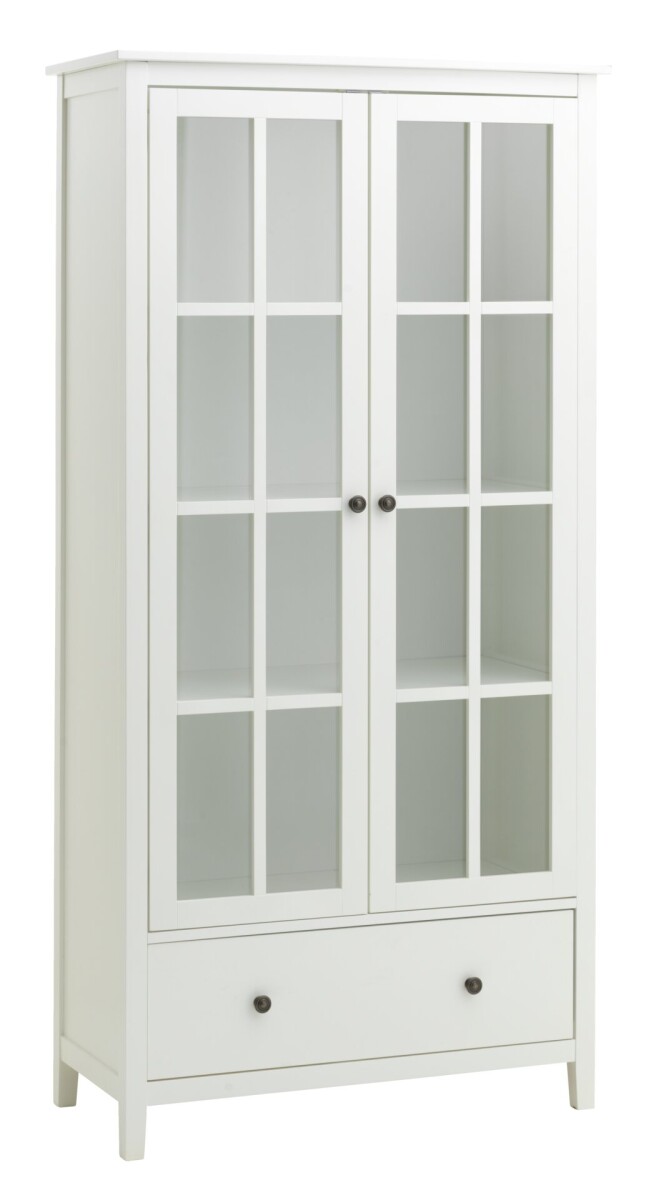 Vitrina NORDBY 2 puertas 1 cajón blanco 