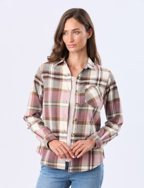 CAMISA VIYELA CUADROS Marron