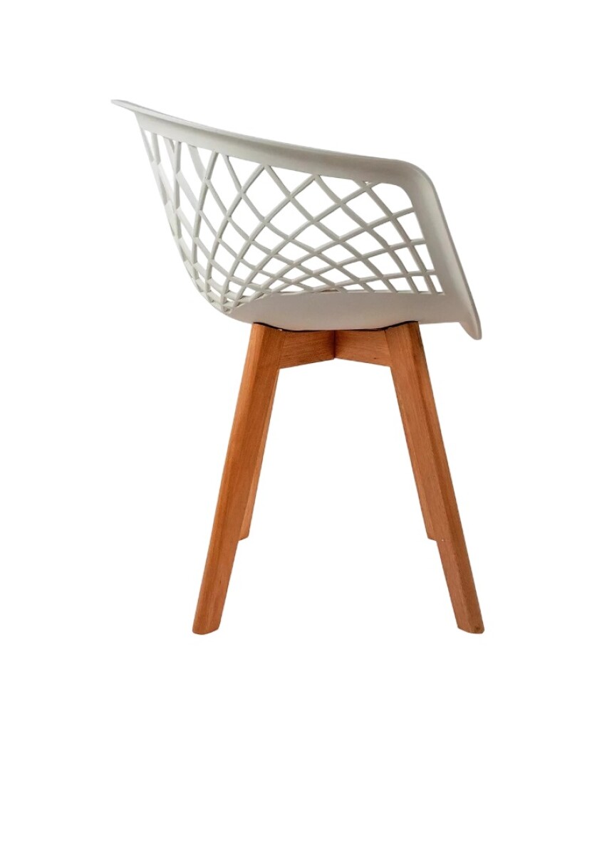 SILLA WEB WOOD - COLOR BLANCA 