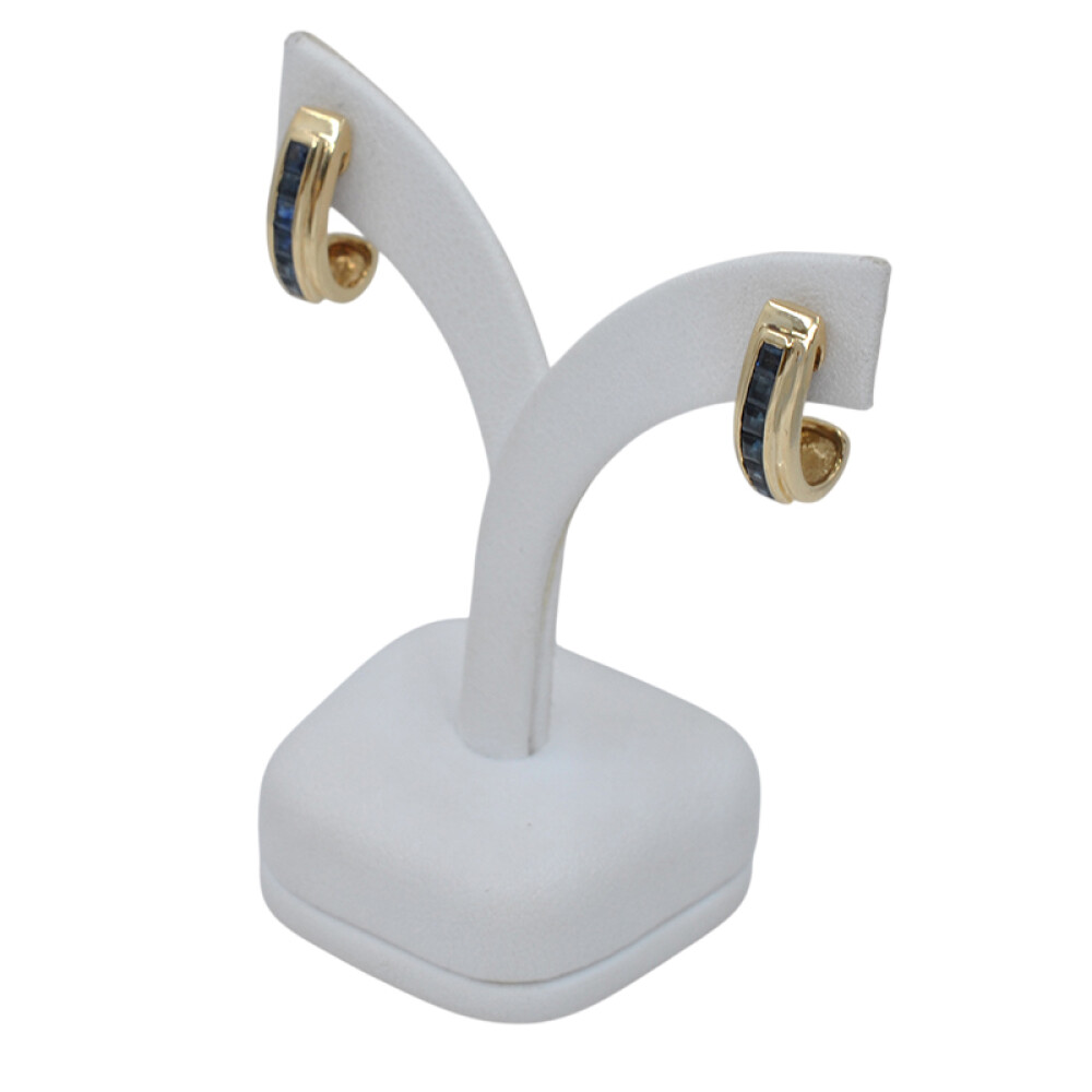 Caravanas en oro 18k amarillo y zafiros Caravanas en oro 18k amarillo y zafiros